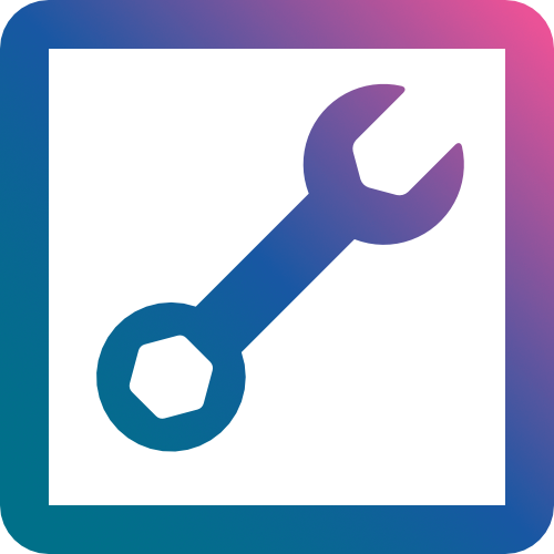A graphic of a spanner in ISHA brand colours.