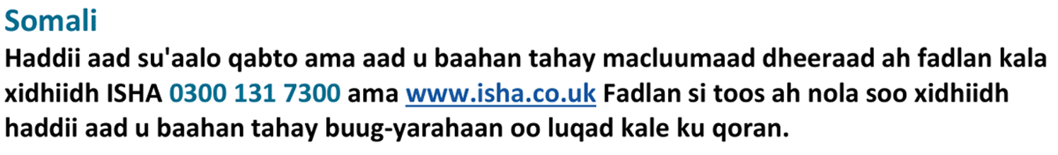 Somali translation.